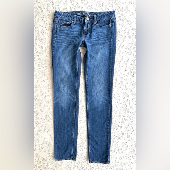 American Eagle Outfitters Dark Blue Skinny Jeans - Picture 4 of 6